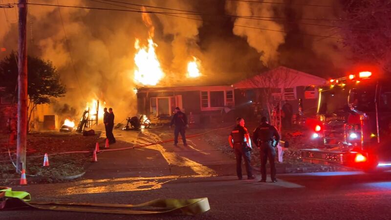 Multiple crews on scene of house fire on Oakmont Ave. on Sunday morning.