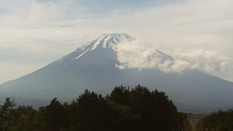 FILE: Mount Fuji is seen from Gotemba, southwest of Tokyo, Wednesday, May 20, 2026.