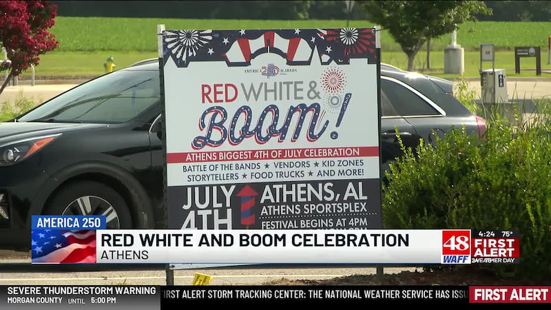 Communities across North Alabama are holding their own celebrations for America’s 250th birthday.