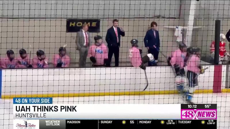 The UAH Chargers hit the ice Saturday in special pink jerseys!