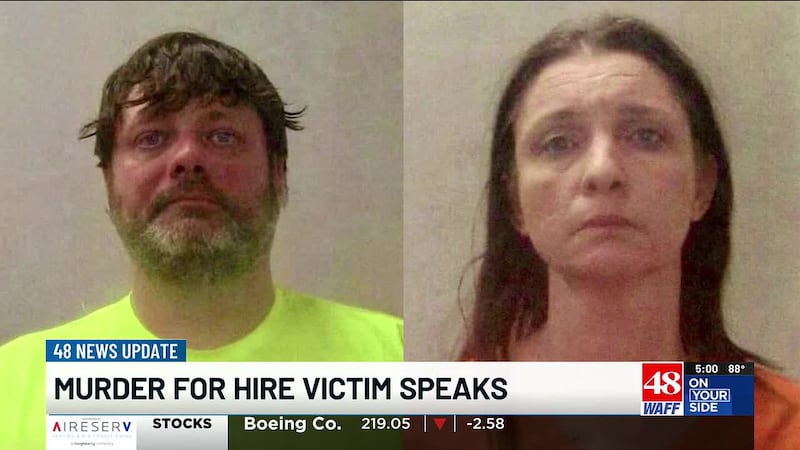 The man targeted in a murder-for-hire plot spoke publicly after the two suspects were found...