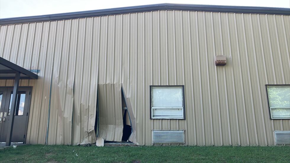 Car slams into career tech building at Arab High School