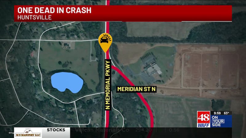 A person is dead, and another is injured Friday night after a multi-vehicle crash in Huntsville.