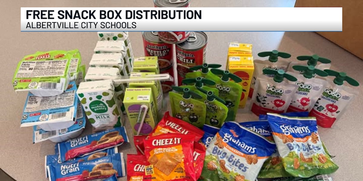 Albertville City Schools partnering with food bank to hand out free snack boxes