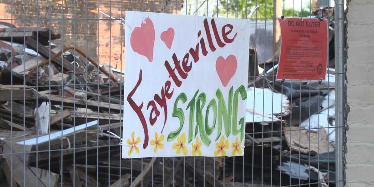 Fayetteville business owner plans to rebuild six months after courthouse square fire