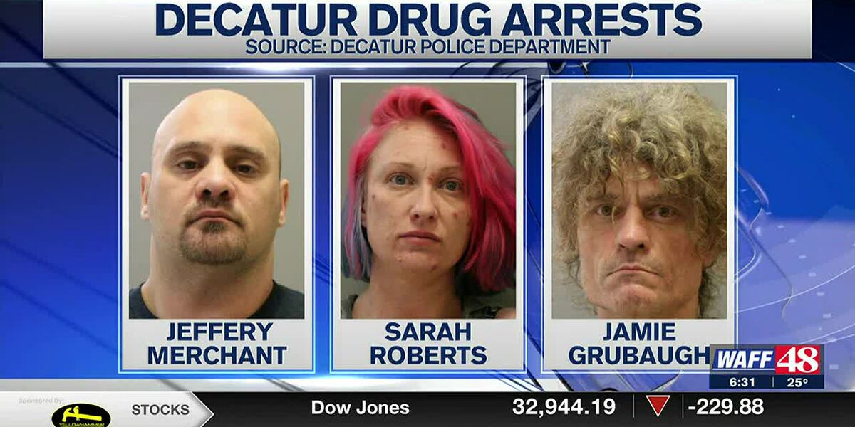 Decatur Prisioners Decatur police arrest three people on drug charges
