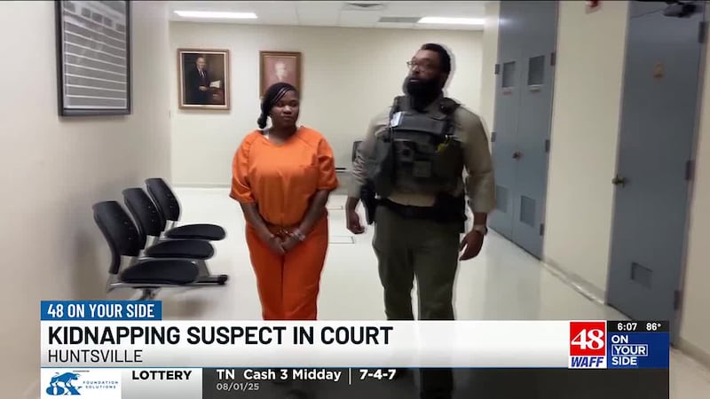 Kierra Clark, a suspect in the disappearance of Huntsville realtor Ronald Dumas Jr., was in...