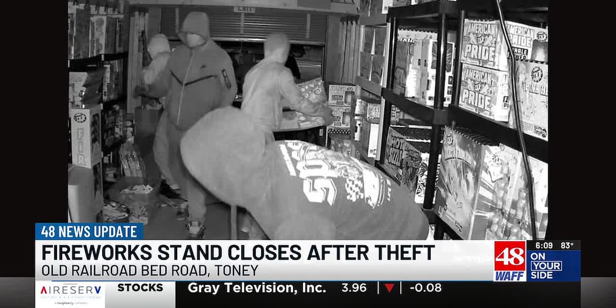 Toney fireworks stand closing after July 4 burglary, owner says losses too much to absorb