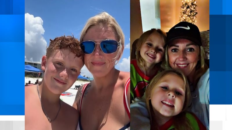 Ashley Hagood, and her three children, Bryant Ballew, 13, and Bryleigh and Brynleigh Pledger,...