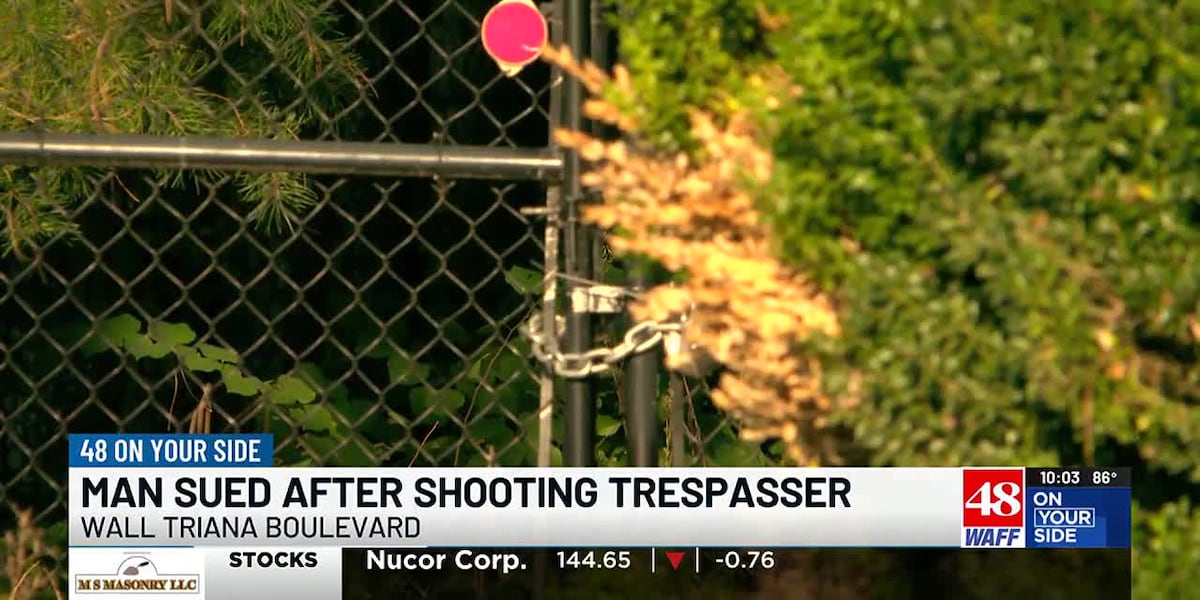 North Alabama man shot four times for trespassing firing back with lawsuit against homeowner