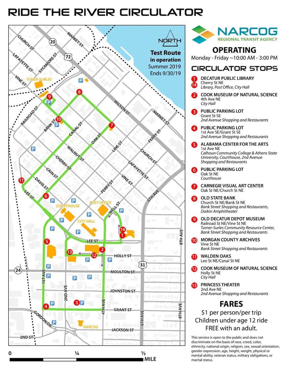 Decatur Bypass Map New downtown shuttle bus service debuts Monday in Decatur