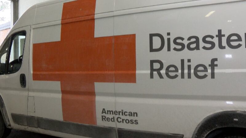 Disaster-trained workers with the American Red Cross of Alabama and Mississippi are working...