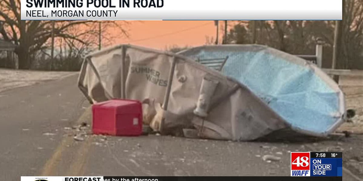 Morgan State Pool Above-ground swimming pool creates road hazard in Morgan Co.