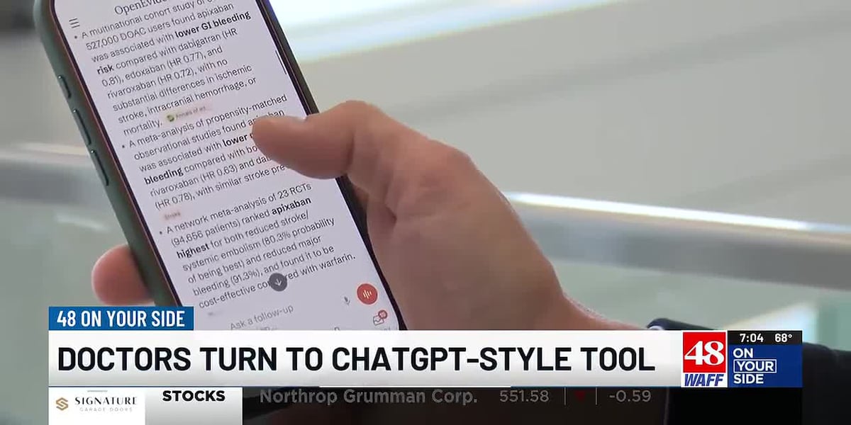 Doctors at Huntsville Hospital say they are using a ChatGPT style tool to quickly look up medical re - WAFF