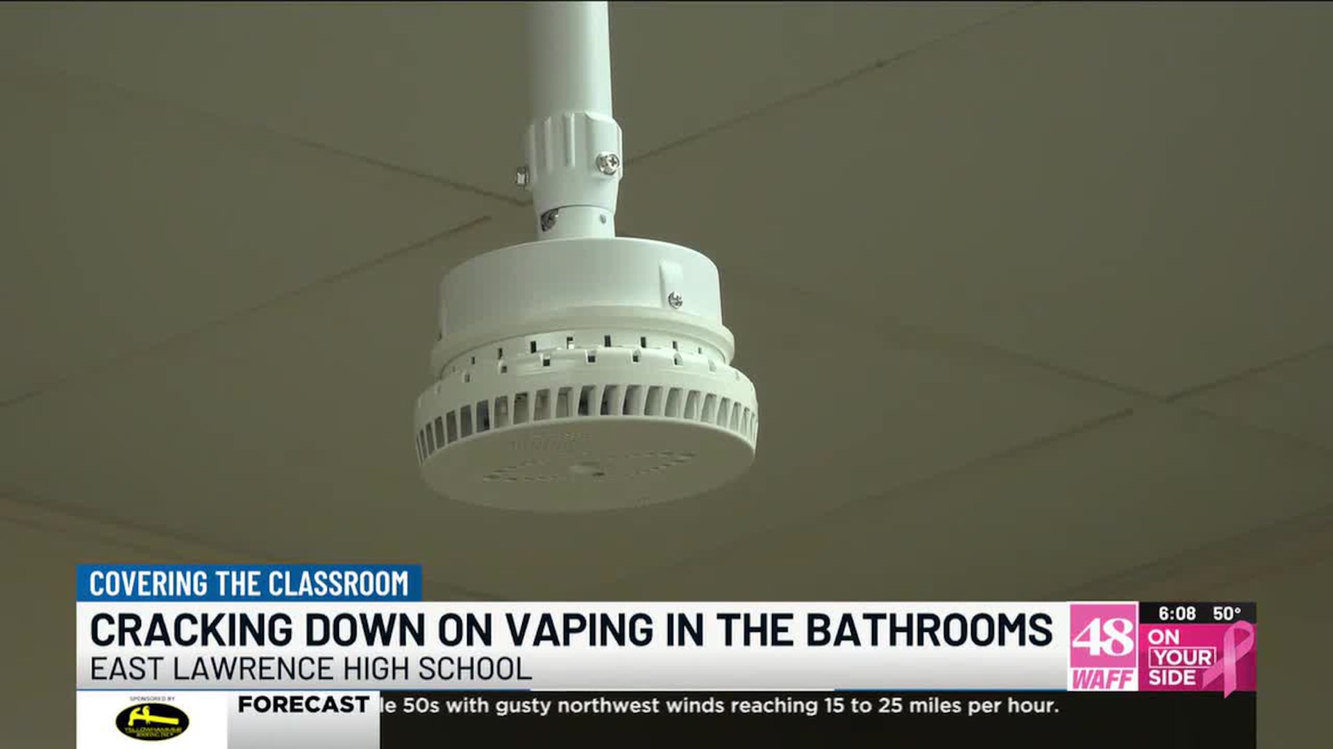 East Lawrence High School installed AI vape sensors in the bathrooms East Lawrence High School installed AI vape sensors in the bathrooms
